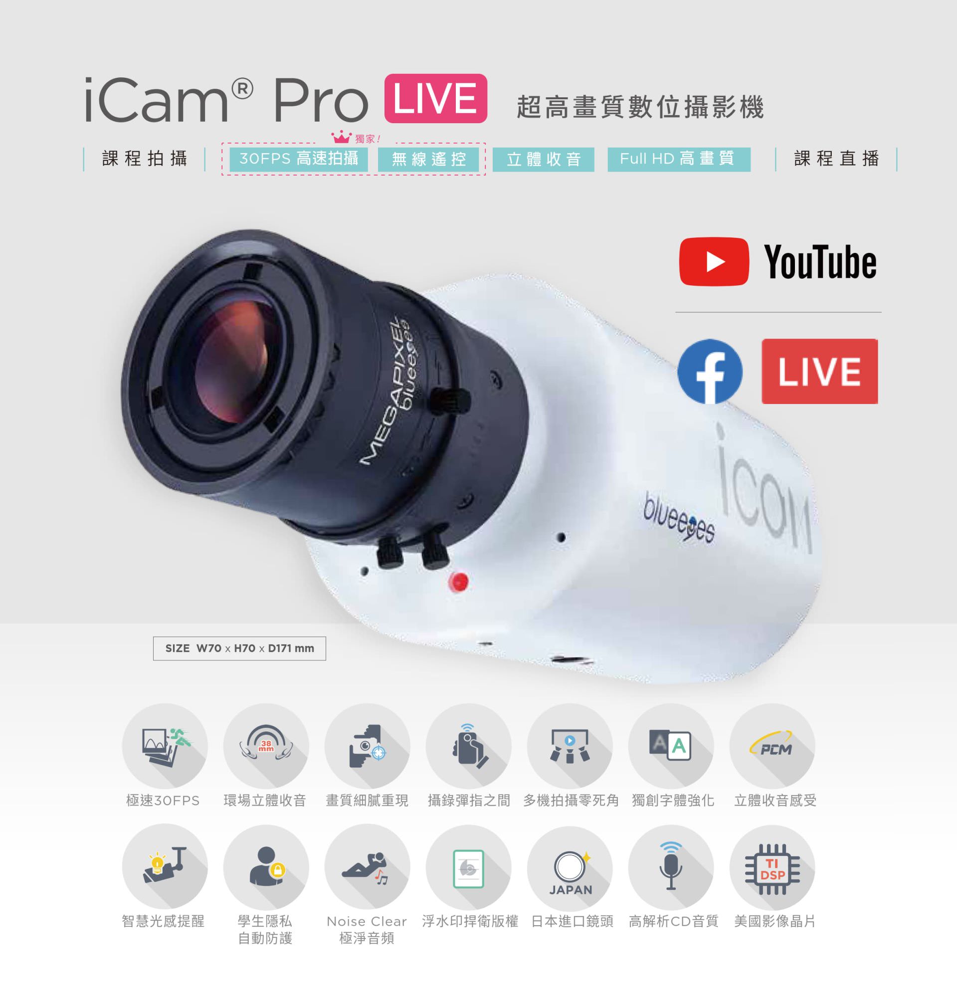 iCam Pro Live 攝影機 1