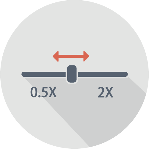 Adjustable playback rate